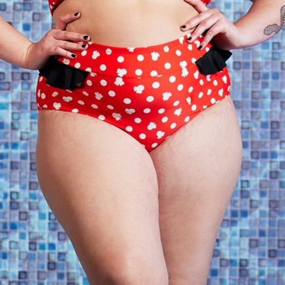 ❤️NWT VINTAGE HOT TOPIC MINNIE MOUSE RUFFLED SWIM BOTTOM - DISNEY PLUS SIZE 3X - Picture 1 of 8